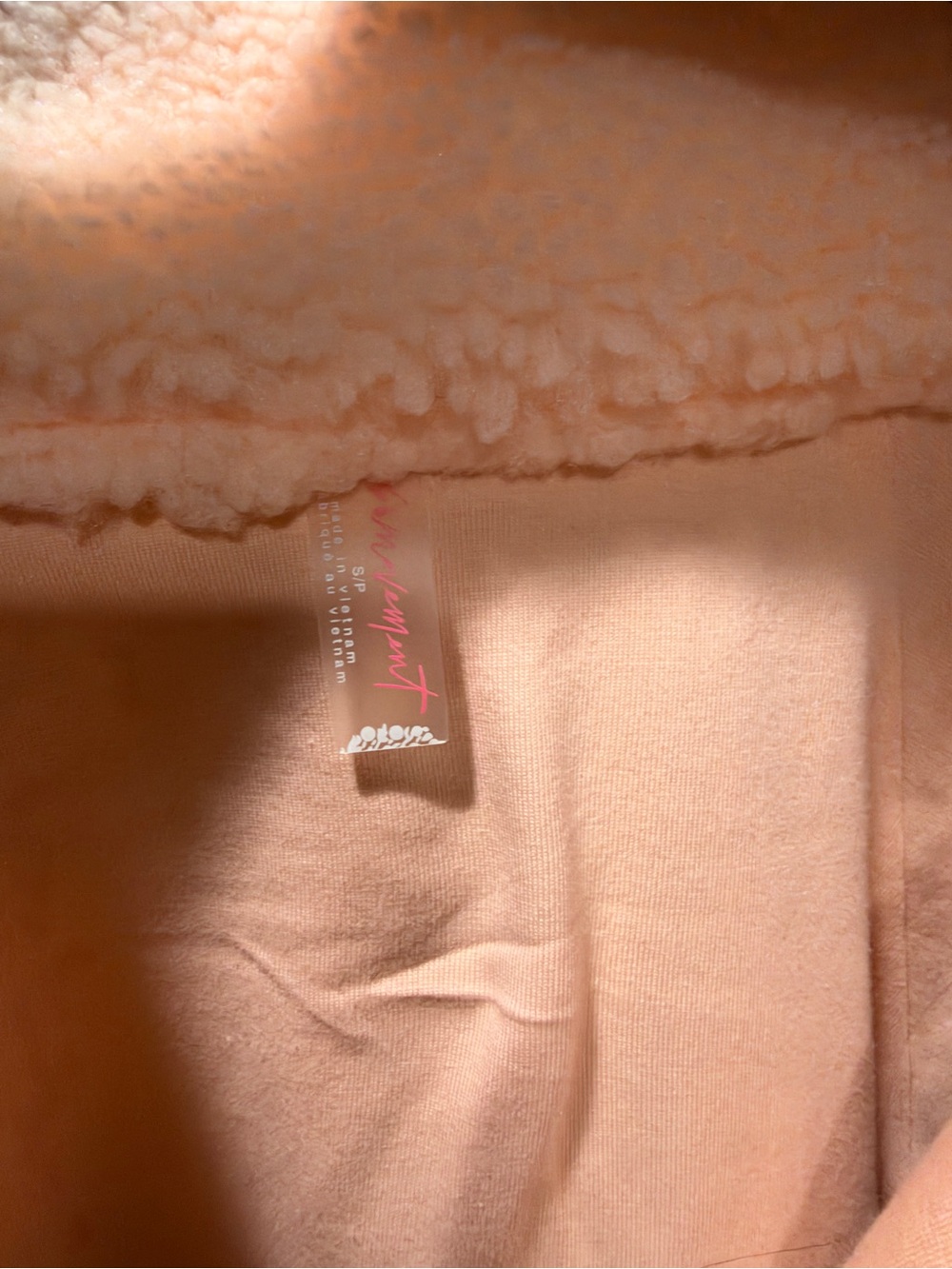 FP Movement by Free People Pastel Tie-Dye Sherpa Pullover Jacket size small - Picture 8 of 10